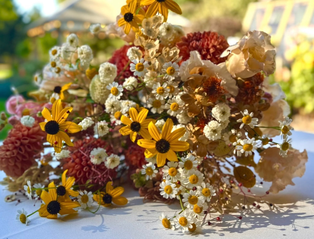 Autumn bridal bouquet at Red Cedar Farm in Poulsbo